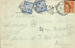 VINTAGE POSTCARD Holy Aubin on Sea Eftets of Waves