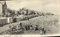 VINTAGE POSTCARD Holy Aubin the Beach