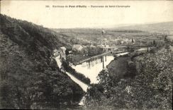VINTAGE POSTCARD Surroundings of Bridge of Ouilly Panorama of Saint Christophe