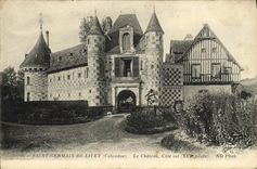 VINTAGE POSTCARD Saint Germain of Livet the castle