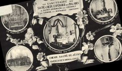 VINTAGE POSTCARD To remember of the Sanctuary of Sacring Heart Saint Germain of Crioult Cop on Noireau