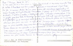 CPM Pont L'Eveque Saint Hymer Le Presbytere