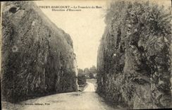 VINTAGE POSTCARD Thury Harcourt the Trench of Hom Direction of Harcourt