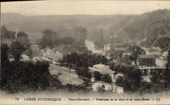 CPA Thury Harcourt Panorama de la Gare et de Saint Benin