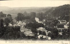 CPA Thury Harcourt Panorama de la Gare et de Saint Benin