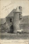 VINTAGE POSTCARD Custom House of Entry of the Farm of the Pot Old manor Horse