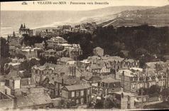 VINTAGE POSTCARD Villers On Sea Panorama Towards Deauville