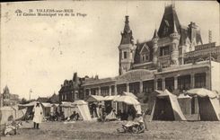 VINTAGE POSTCARD Villers On Sea the Municipal Casino Seen of the Beach