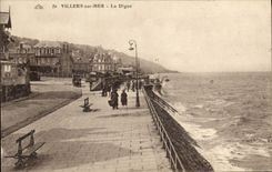 VINTAGE POSTCARD Villers On Sea the Dam
