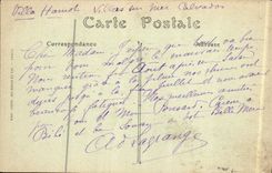 VINTAGE POSTCARD Villers On Sea the beach per hour of the baths