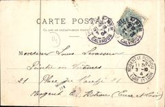 POSTAL Villers de la VENDIMIA en la calle del mar de Estrasburgo