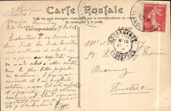 POSTAL Villers de la VENDIMIA en el mar la manera San Carlos