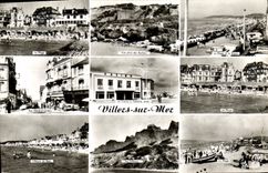 CPM Villers Sur Mer La plage Vue prise des rochers Casino