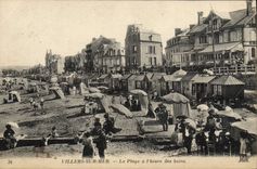 CPA Villers Sur Mer La Plage a L'Heure des Bains