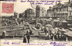 CPA Villers Sur Mer La Plage a L'Heure des Bains