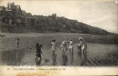 CPA Villers Sur Mer enfants Sur la Plage