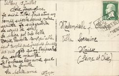 POSTAL Villers de la VENDIMIA en el mar la playa hacia Houlgate