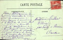 POSTAL Villers de la VENDIMIA en el mar la presa y el establecimiento de los baños por el tiempo pesado