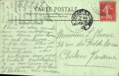 POSTAL Villers de la VENDIMIA en el mar el chalet de Dorange el jardín