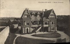 POSTAL Villers de la VENDIMIA en normando de la casa del mar