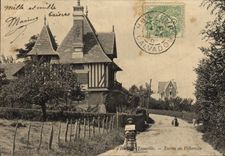 CPA Route d'Honfleur a Trouville Entree de Villerville