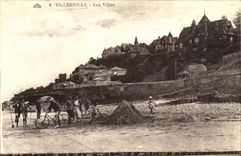 CPA Villerville Les Villas Enfants Velo
