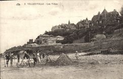 CPA Villerville Les Villas Enfants Velo