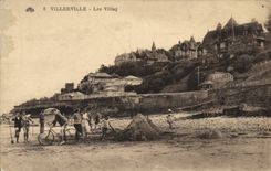 CPA Villerville Les Villas Enfants Velo