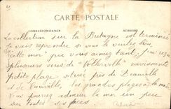 VINTAGE POSTCARD Villerville Descent with the Beach