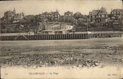 VINTAGE POSTCARD Villerville the Beach
