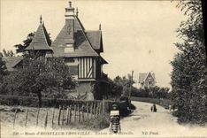VINTAGE POSTCARD Road of Honfleur Trouville Entered of Villerville