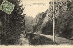 VINTAGE POSTCARD Surroundings of Cop on Noireau Valley of Vere the road in the valley