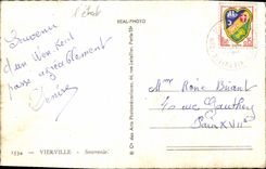 MODERN CARD Vierville the beach has high tide the beach the Pignolet hotel