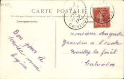 VINTAGE POSTCARD Vierville On Sea the Church