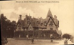 VINTAGE POSTCARD Manor of Thillard Wood By Pont-l'Ev4eque cheese