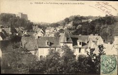 VINTAGE POSTCARD Cliff the Valley of Ante seen from of the road D eCaen
