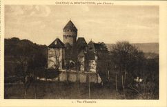 Castillo de la POSTAL de la VENDIMIA de Montrottier cerca del cuadro total Annecy