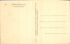 VINTAGE POSTCARD Remoulins the Bridge of Gard