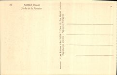 CPA Nimes Jardin de la Fontaine