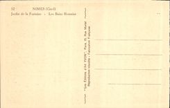 CPA Nimes Jardin de la Fontaine Les Bains Romains
