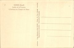 CPA Nimes Jardin de la Fontaine L'Interieur du Temple de Diane