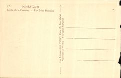 CPA Nimes Jardin de la Fontaine Les Bains Romains
