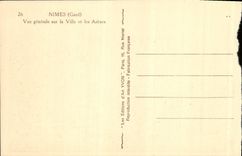 Opinión de Nimes de la POSTAL de la VENDIMIA sobre la ciudad y la arena