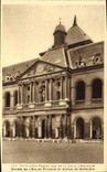 VINTAGE POSTCARD Paris the Invalids Southern Frontage Of the Main courtyard Entered of the church Saint Louis and statue of Napoleon