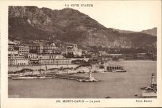 VINTAGE POSTCARD Monte Carlo the port