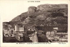 CPA Monaco Le palais la montee et la tete de chien