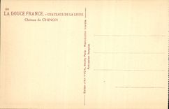 VINTAGE POSTCARD Loire ch4ateau castle of Chinon