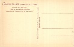 El castillo de Loire ch4ateau Amboise de la POSTAL de la VENDIMIA lleva St Huberto de la cámara acorazada