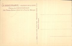 Castillo de Loire ch4ateau de la POSTAL de la VENDIMIA de Chenonceaux