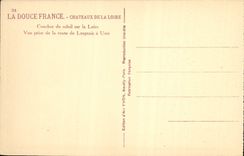 VINTAGE POSTCARD Loire ch4ateau Castle Sunset on the Loire Seen from of the road of Langeais has Usse